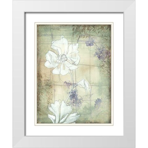 Poppy Whisper II White Modern Wood Framed Art Print with Double Matting by Goldberger, Jennifer