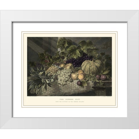 The Summer Gift White Modern Wood Framed Art Print with Double Matting by Lance, G.