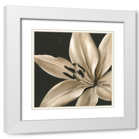 Classical Blooms III White Modern Wood Framed Art Print with Double Matting by Harper, Ethan