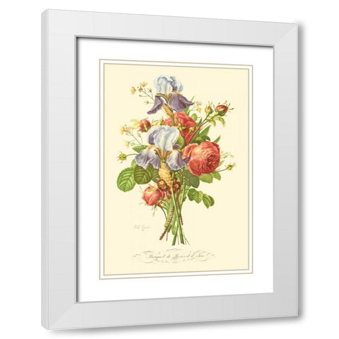 Plentiful Bouquet I White Modern Wood Framed Art Print with Double Matting by Prevost, T.L.