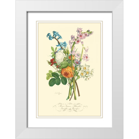 Plentiful Bouquet IV White Modern Wood Framed Art Print with Double Matting by Prevost, T.L.