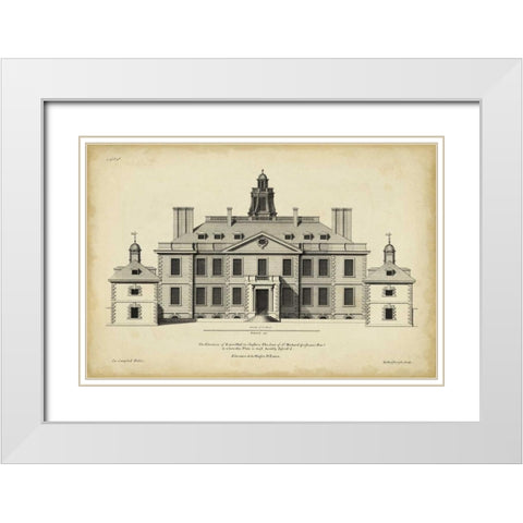 Vintage Facade III White Modern Wood Framed Art Print with Double Matting by H. Hulsbergh