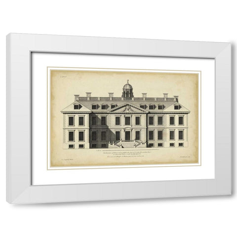 Vintage Facade IV White Modern Wood Framed Art Print with Double Matting by H. Hulsbergh