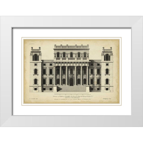 Vintage Facade VI White Modern Wood Framed Art Print with Double Matting by H. Hulsbergh
