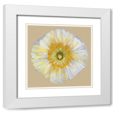 Poppy Blossom II White Modern Wood Framed Art Print with Double Matting by Ludwig, Alicia