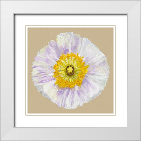 Poppy Blossom IV White Modern Wood Framed Art Print with Double Matting by Ludwig, Alicia