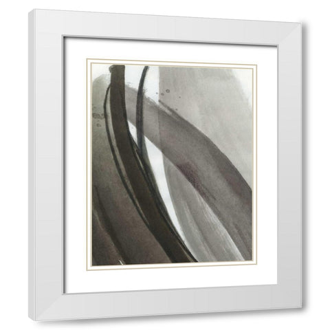 Ink Abstract I White Modern Wood Framed Art Print with Double Matting by Harper, Ethan