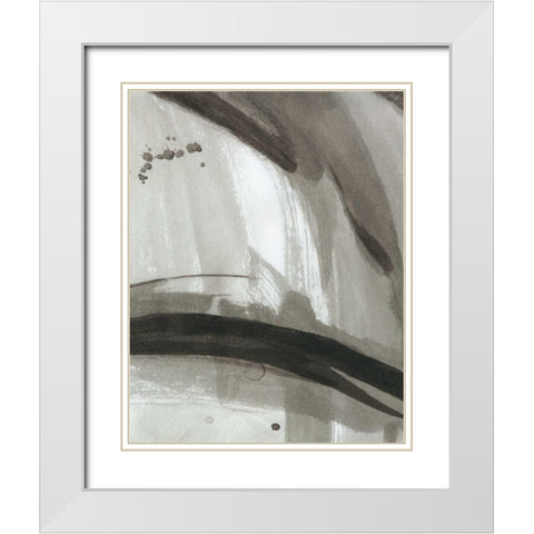 Ink Abstract II White Modern Wood Framed Art Print with Double Matting by Harper, Ethan