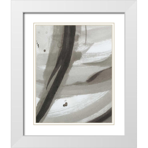 Ink Abstract IV White Modern Wood Framed Art Print with Double Matting by Harper, Ethan