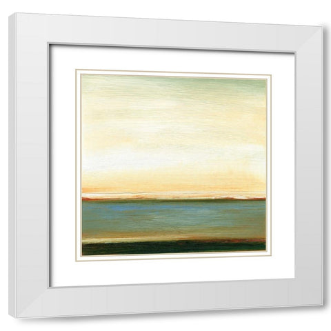 At the Beach I White Modern Wood Framed Art Print with Double Matting by Gordon, Sharon