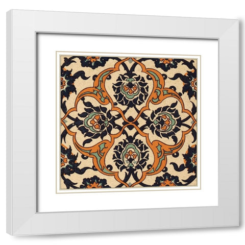 Persian Tile IX White Modern Wood Framed Art Print with Double Matting by Unknown