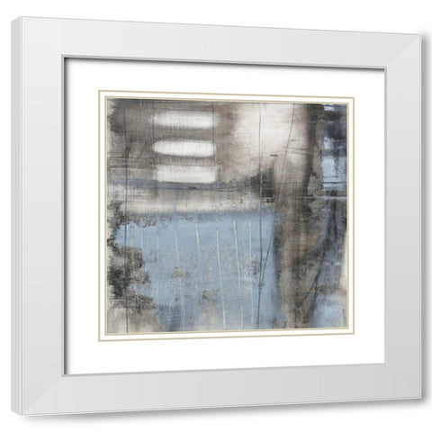 Obscured I White Modern Wood Framed Art Print with Double Matting by Goldberger, Jennifer