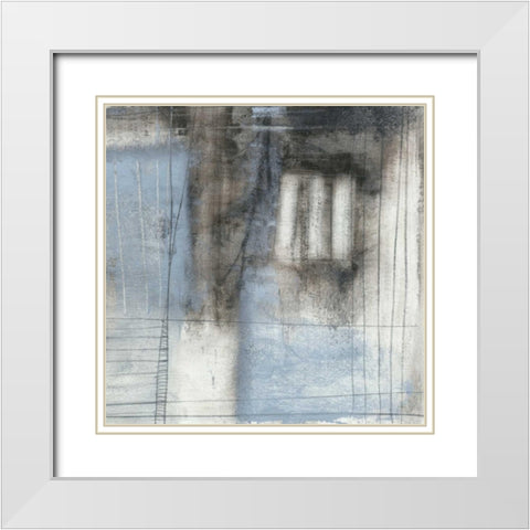 Obscured II White Modern Wood Framed Art Print with Double Matting by Goldberger, Jennifer