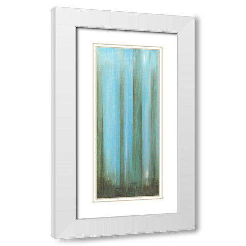 Sky Lights I White Modern Wood Framed Art Print with Double Matting by Goldberger, Jennifer