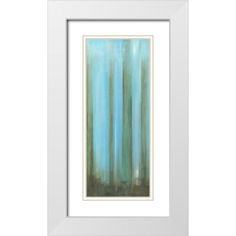 Sky Lights I White Modern Wood Framed Art Print with Double Matting by Goldberger, Jennifer