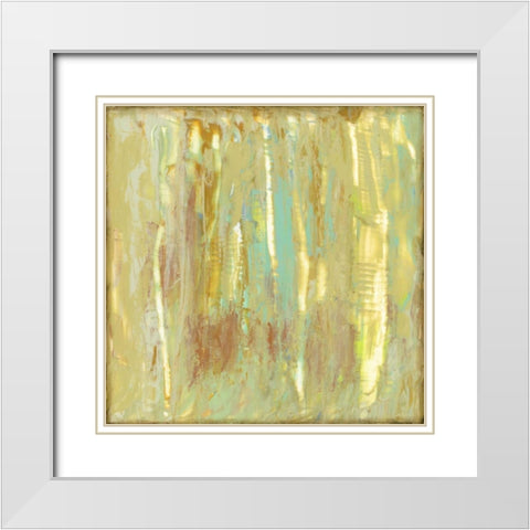 Lime Fusion II White Modern Wood Framed Art Print with Double Matting by Goldberger, Jennifer