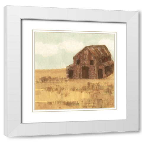 Maupin Farm II White Modern Wood Framed Art Print with Double Matting by Fagalde, Jarman