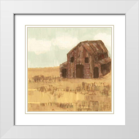 Maupin Farm II White Modern Wood Framed Art Print with Double Matting by Fagalde, Jarman