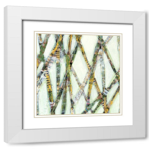 Lemongrass I White Modern Wood Framed Art Print with Double Matting by Fagalde, Jarman