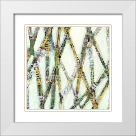 Lemongrass I White Modern Wood Framed Art Print with Double Matting by Fagalde, Jarman