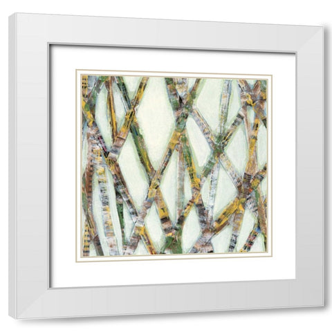 Lemongrass II White Modern Wood Framed Art Print with Double Matting by Fagalde, Jarman