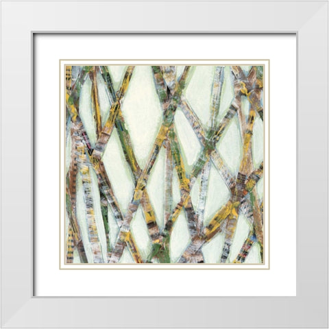 Lemongrass II White Modern Wood Framed Art Print with Double Matting by Fagalde, Jarman