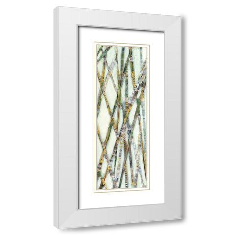 Lemongrass IV White Modern Wood Framed Art Print with Double Matting by Fagalde, Jarman