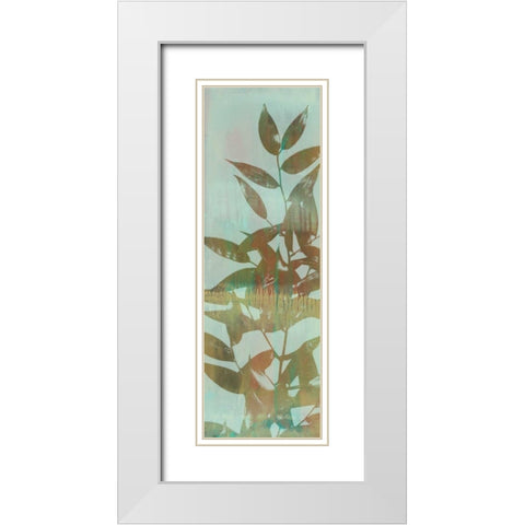 Leaf Overlay II White Modern Wood Framed Art Print with Double Matting by Goldberger, Jennifer