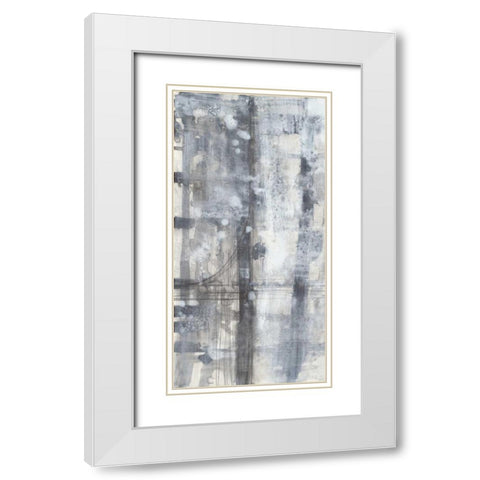 Grey Matter I White Modern Wood Framed Art Print with Double Matting by Goldberger, Jennifer