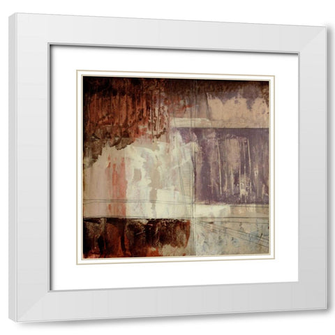 Plum Earth I White Modern Wood Framed Art Print with Double Matting by Goldberger, Jennifer