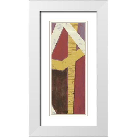 Parallelogram II White Modern Wood Framed Art Print with Double Matting by Goldberger, Jennifer