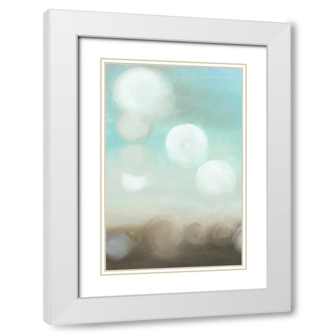 Dewdrops I White Modern Wood Framed Art Print with Double Matting by Goldberger, Jennifer