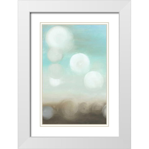 Dewdrops I White Modern Wood Framed Art Print with Double Matting by Goldberger, Jennifer