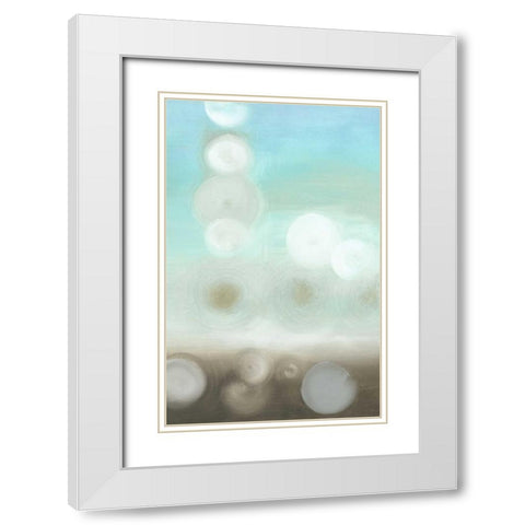 Dewdrops II White Modern Wood Framed Art Print with Double Matting by Goldberger, Jennifer