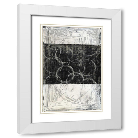 Kinetic Geometry I White Modern Wood Framed Art Print with Double Matting by Harper, Ethan
