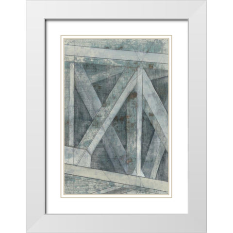 Truss II White Modern Wood Framed Art Print with Double Matting by Goldberger, Jennifer