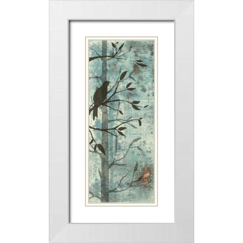 Whimsical Silhouette I White Modern Wood Framed Art Print with Double Matting by Goldberger, Jennifer