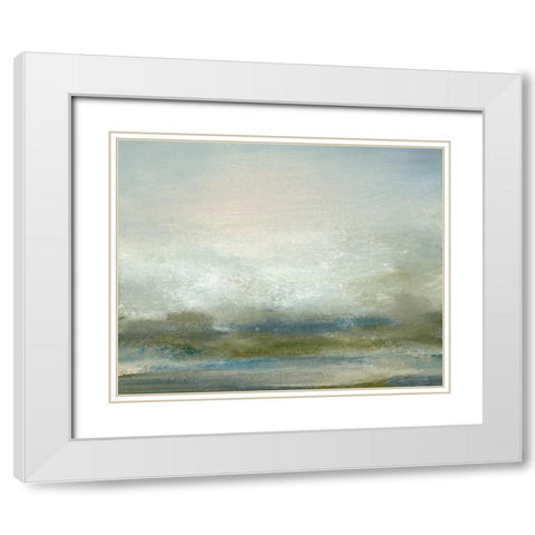 Sea I White Modern Wood Framed Art Print with Double Matting by Gordon, Sharon