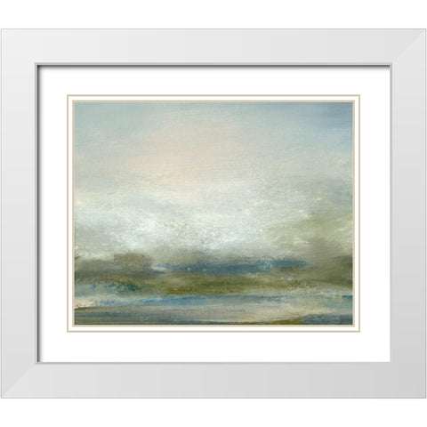 Sea I White Modern Wood Framed Art Print with Double Matting by Gordon, Sharon