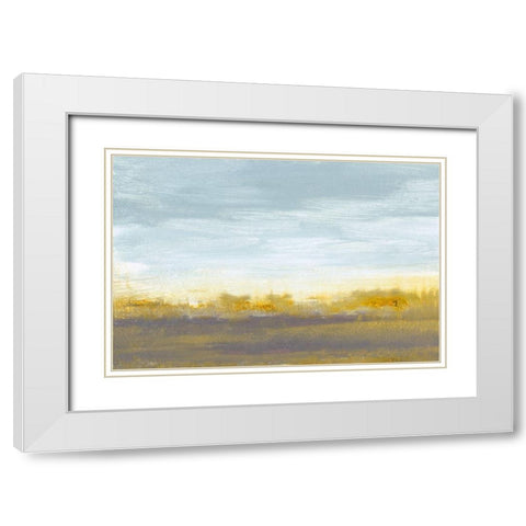 Away V White Modern Wood Framed Art Print with Double Matting by Gordon, Sharon