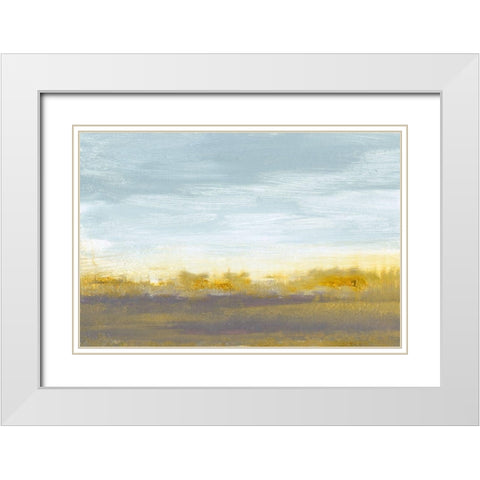 Away V White Modern Wood Framed Art Print with Double Matting by Gordon, Sharon