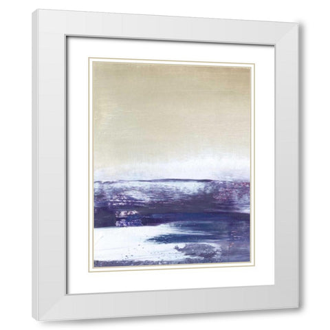 Amethyst Sea I White Modern Wood Framed Art Print with Double Matting by Gordon, Sharon