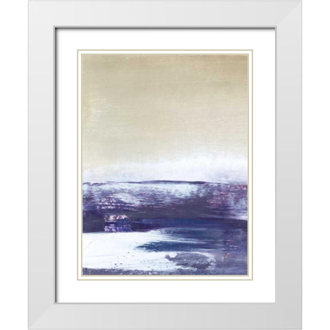 Amethyst Sea I White Modern Wood Framed Art Print with Double Matting by Gordon, Sharon