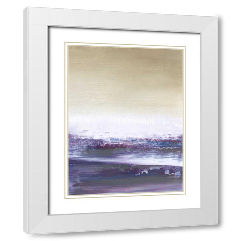 Amethyst Sea II White Modern Wood Framed Art Print with Double Matting by Gordon, Sharon