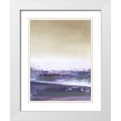 Amethyst Sea II White Modern Wood Framed Art Print with Double Matting by Gordon, Sharon