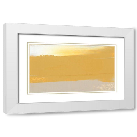 Glide III White Modern Wood Framed Art Print with Double Matting by Gordon, Sharon