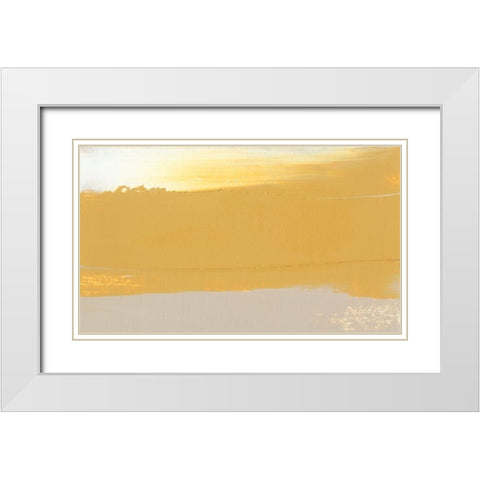 Glide III White Modern Wood Framed Art Print with Double Matting by Gordon, Sharon