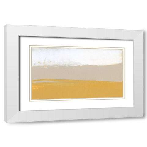 Glide IV White Modern Wood Framed Art Print with Double Matting by Gordon, Sharon
