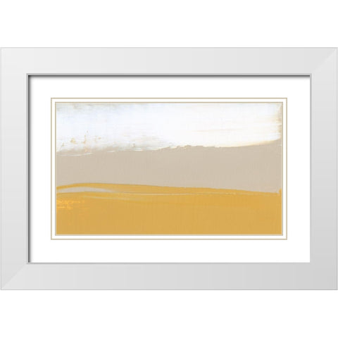 Glide IV White Modern Wood Framed Art Print with Double Matting by Gordon, Sharon