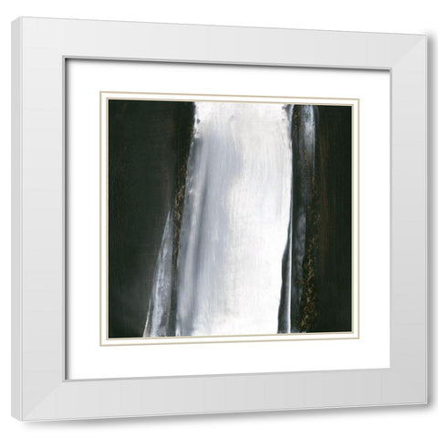 Glide VI White Modern Wood Framed Art Print with Double Matting by Gordon, Sharon